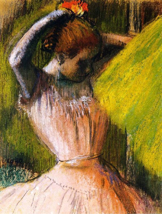 Edgar Degas Ballet Corps Member Fixing Her Hair